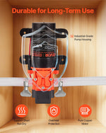 VEVOR ūdens spiediena sūknis, 12 V DC, 4,5 l/min, 2 kameru pašuzsūcošs diafragmas sūknis ar 2 šļūteņu skavām, maks. spiediens 5,5 bar, klusa darbība kemperiem, karavānām, laivām un dārza apūdeņošanai