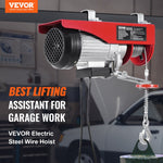 VEVOR electric hoist, winch 800 kg with 4.3 m cable remote control, 230 V
