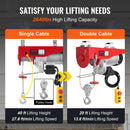 VEVOR elektriskā pacēlāja vinča 1200 kg ar 4,3 m vadu tālvadības pulti, 230V