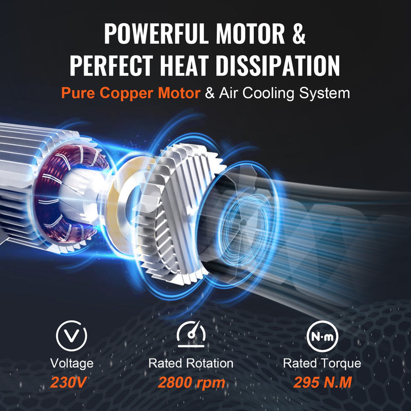 VEVOR elektriskā pacēlāja vinča 1200 kg ar 4,3 m vadu tālvadības pulti, 230V