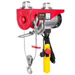 VEVOR electric hoist, 600 kg lifting capacity, 1150 W, 220 V steel wire rope winch with 4.3 m remote control, 12 m lifting height (single rope), pure copper motor, for garage, warehouse, factory