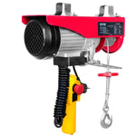 VEVOR electric hoist, 600 kg lifting capacity, 1150 W, 220 V steel wire rope winch with 4.3 m remote control, 12 m lifting height (single rope), pure copper motor, for garage, warehouse, factory