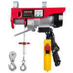 VEVOR electric hoist, 250 kg lifting capacity, 510W 220V steel wire winch, 12 m lifting height, pure copper motor, 4.2 m cable remote control, for garages and warehouses