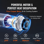 VEVOR electric hoist, 250 kg lifting capacity, 510W 220V steel wire winch, 12 m lifting height, pure copper motor, 4.2 m cable remote control, for garages and warehouses