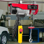 VEVOR electric hoist, 250 kg lifting capacity, 510W 220V steel wire winch, 12 m lifting height, pure copper motor, 4.2 m cable remote control, for garages and warehouses