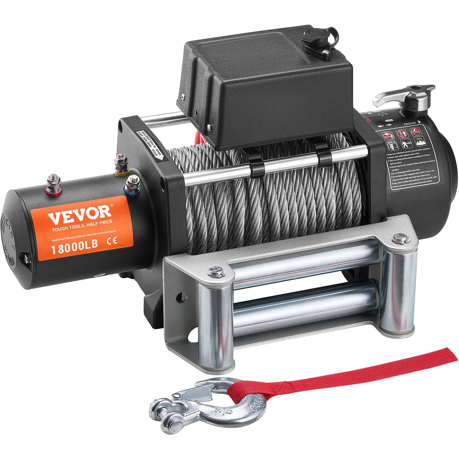 VEVOR elektriline veoautovints - 8164 kg terastrossiga, IP65 kaitsega ja kaugjuhtimispuldiga