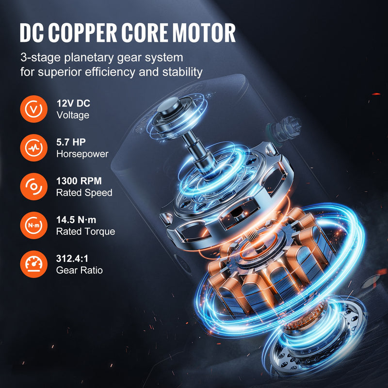 VEVOR elektriline veoautovints - 8164 kg terastrossiga, IP65 kaitsega ja kaugjuhtimispuldiga