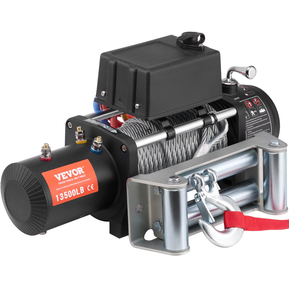 VEVOR electric truck winch - 6123 kg with steel cable, IP65 waterproof, remote control