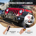 VEVOR electric truck winch - 6123 kg with steel cable, IP65 waterproof, remote control