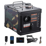 Dīzeļsildītājs 8 kW, 220V un 12V, pārnēsājams ar Bluetooth vadību, tālvadības pulti, LCD ekrānu un 7 l tvertni