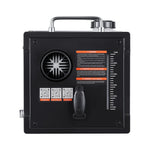 Dīzeļsildītājs 8 kW, 220V un 12V, pārnēsājams ar Bluetooth vadību, tālvadības pulti, LCD ekrānu un 7 l tvertni