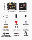 Dīzeļsildītājs 8 kW, 220V un 12V, pārnēsājams ar Bluetooth vadību, tālvadības pulti, LCD ekrānu un 7 l tvertni