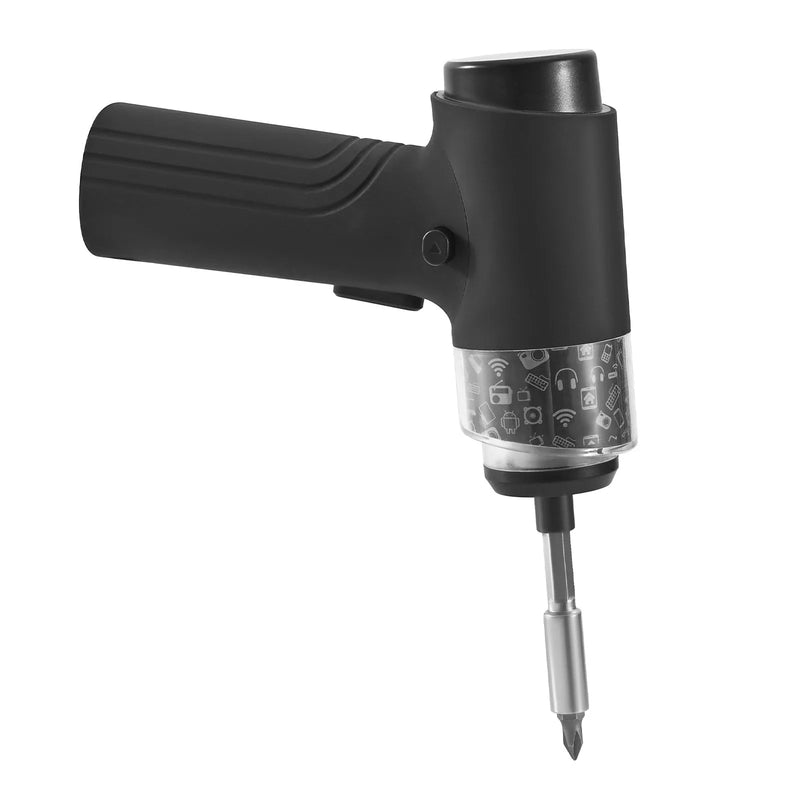 VEVOR elektriskais skrūvgriezis ar 7 griezes momenta iestatījumiem (0,5–5 N·m), 2500 mAh akumulatoru, 32 gab. 1/4 collu uzgaļu komplektu, digitālo displeju, LED apgaismojumu un Type-C uzlādi, piemērots mēbeļu un elektroiekārtu remontam