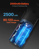 VEVOR elektriskais skrūvgriezis ar 7 griezes momenta iestatījumiem (0,5–5 N·m), 2500 mAh akumulatoru, 32 gab. 1/4 collu uzgaļu komplektu, digitālo displeju, LED apgaismojumu un Type-C uzlādi, piemērots mēbeļu un elektroiekārtu remontam