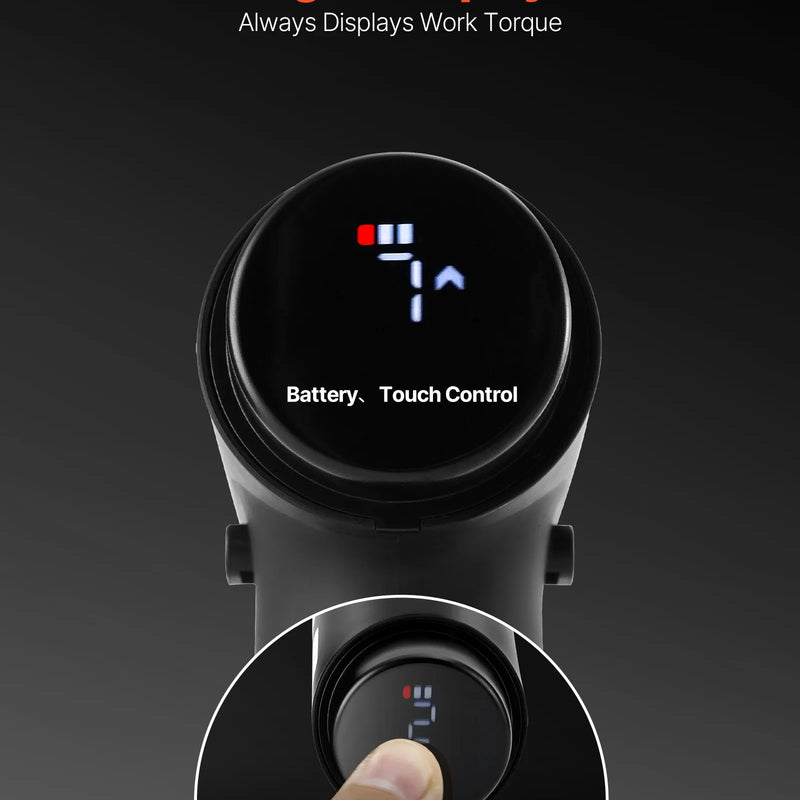 VEVOR elektriskais skrūvgriezis ar 7 griezes momenta iestatījumiem (0,5–5 N·m), 2500 mAh akumulatoru, 32 gab. 1/4 collu uzgaļu komplektu, digitālo displeju, LED apgaismojumu un Type-C uzlādi, piemērots mēbeļu un elektroiekārtu remontam