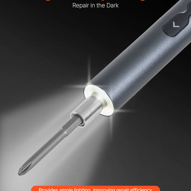 VEVOR elektriskais precīzijas skrūvgriežu komplekts ar 48 magnētiskiem uzgaļiem, mini elektrisko skrūvgriezi un magnētisku uzglabāšanas kārbu, S2 tērauda uzgaļiem, LED apgaismojumu un Type-C uzlādi, piemērots telefonu, klēpjdatoru un elektronikas remontam