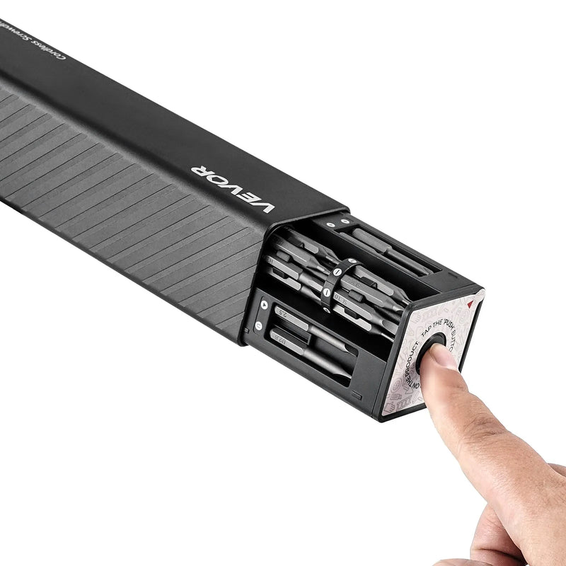 VEVOR elektriskais precīzais skrūvgriežu komplekts, mini elektriskais skrūvgriezis ar 52 magnētiskiem uzgaļiem no S2 tērauda, magnētiska uzglabāšanas kārba, LED apgaismojums, Type-C uzlāde elektronikas remontam