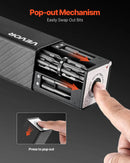 VEVOR elektriskais precīzais skrūvgriežu komplekts, mini elektriskais skrūvgriezis ar 52 magnētiskiem uzgaļiem no S2 tērauda, magnētiska uzglabāšanas kārba, LED apgaismojums, Type-C uzlāde elektronikas remontam