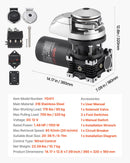 VEVOR vertikāla enkura vinča laivām, 12 V līdzstrāva 600 W, piemērota 6,35 mm ķēdei vai 14,3–15,9 mm neilona virvei, maksimālā vilkme 320 kg, 316 nerūsējošā tērauda konstrukcija, laivām 6–11 m