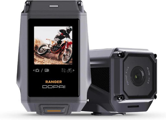 DDPAI Ranger 4K Action Cam – motociklam, velobraukšanai un piedzīvojumiem | GPS, Wi-Fi, NightVIS, IP67, 150 min darbība