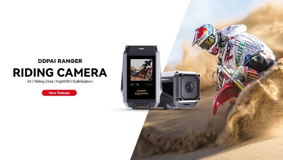 DDPAI Ranger 4K Action Cam – motociklam, velobraukšanai un piedzīvojumiem | GPS, Wi-Fi, NightVIS, IP67, 150 min darbība