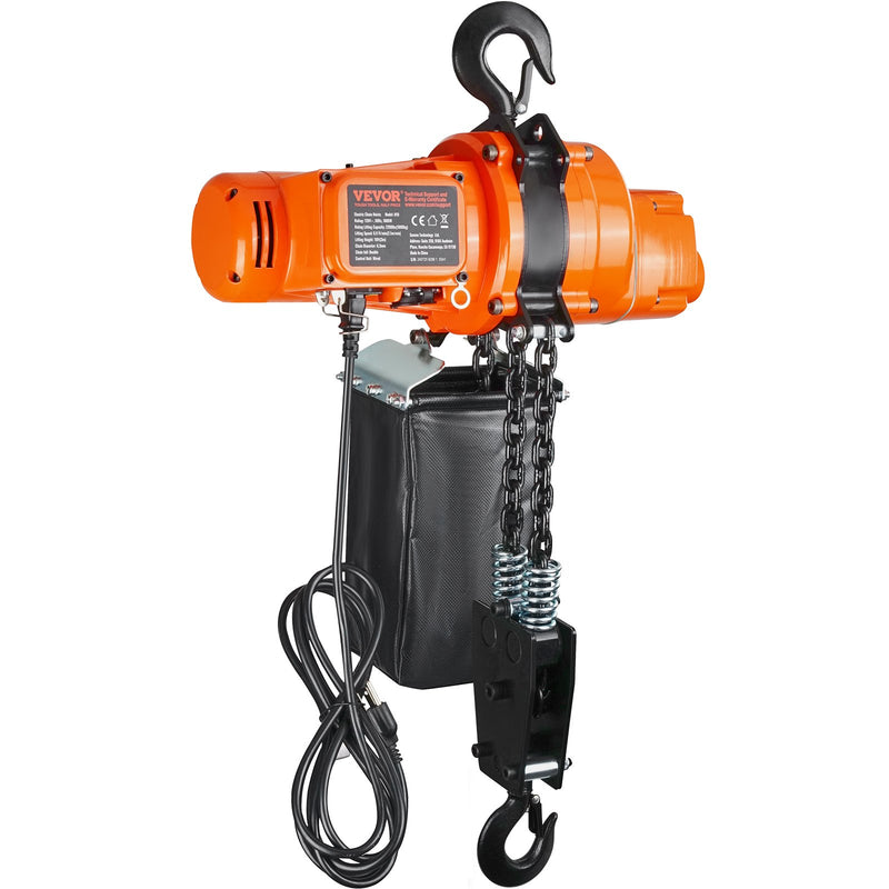 VEVOR electric chain hoist, single phase crane hoist, 1000 kg lifting capacity, 3 m lifting height