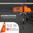 VEVOR electric chain hoist, single phase crane hoist, 1000 kg lifting capacity, 3 m lifting height