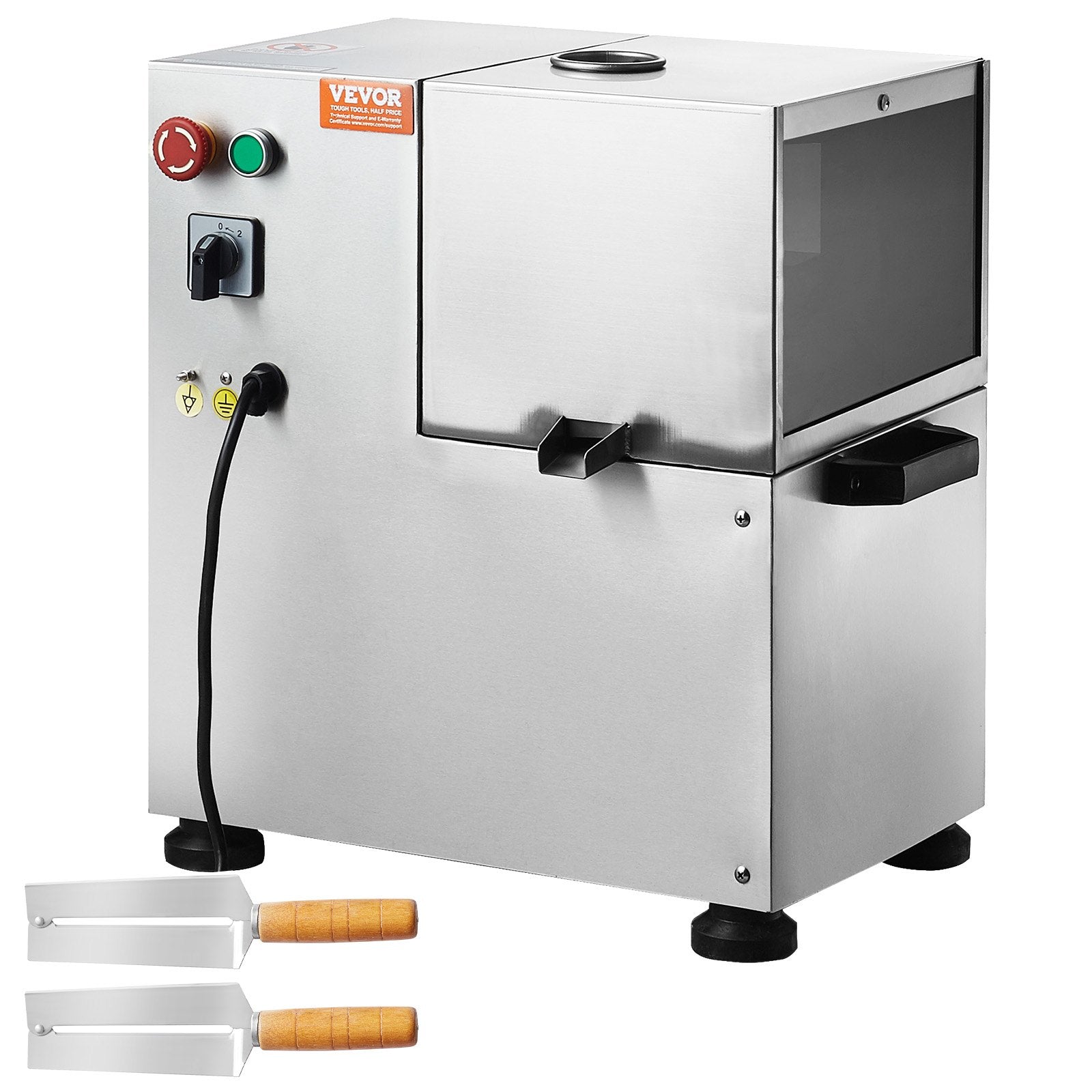 VEVOR 800W elektriskā cukurniedru spiede, 300 kg/h izeja, 4 ruļļi, 60 mm ieeja