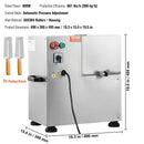 VEVOR 800W elektriskā cukurniedru spiede, 300 kg/h izeja, 4 ruļļi, 60 mm ieeja