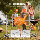 VEVOR 116,8 cm elektrisks BBQ rotējošais grila komplekts, nerūsējošā tērauda grils, cūkai vai jēram līdz 40,8 kg