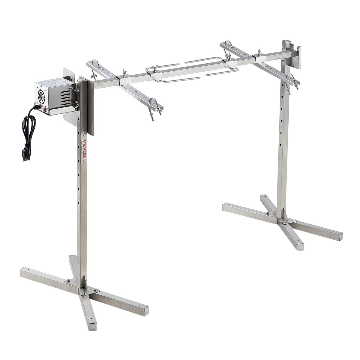 VEVOR 116,8 cm elektrisks BBQ rotējošais grila komplekts, nerūsējošā tērauda grils, cūkai vai jēram līdz 40,8 kg