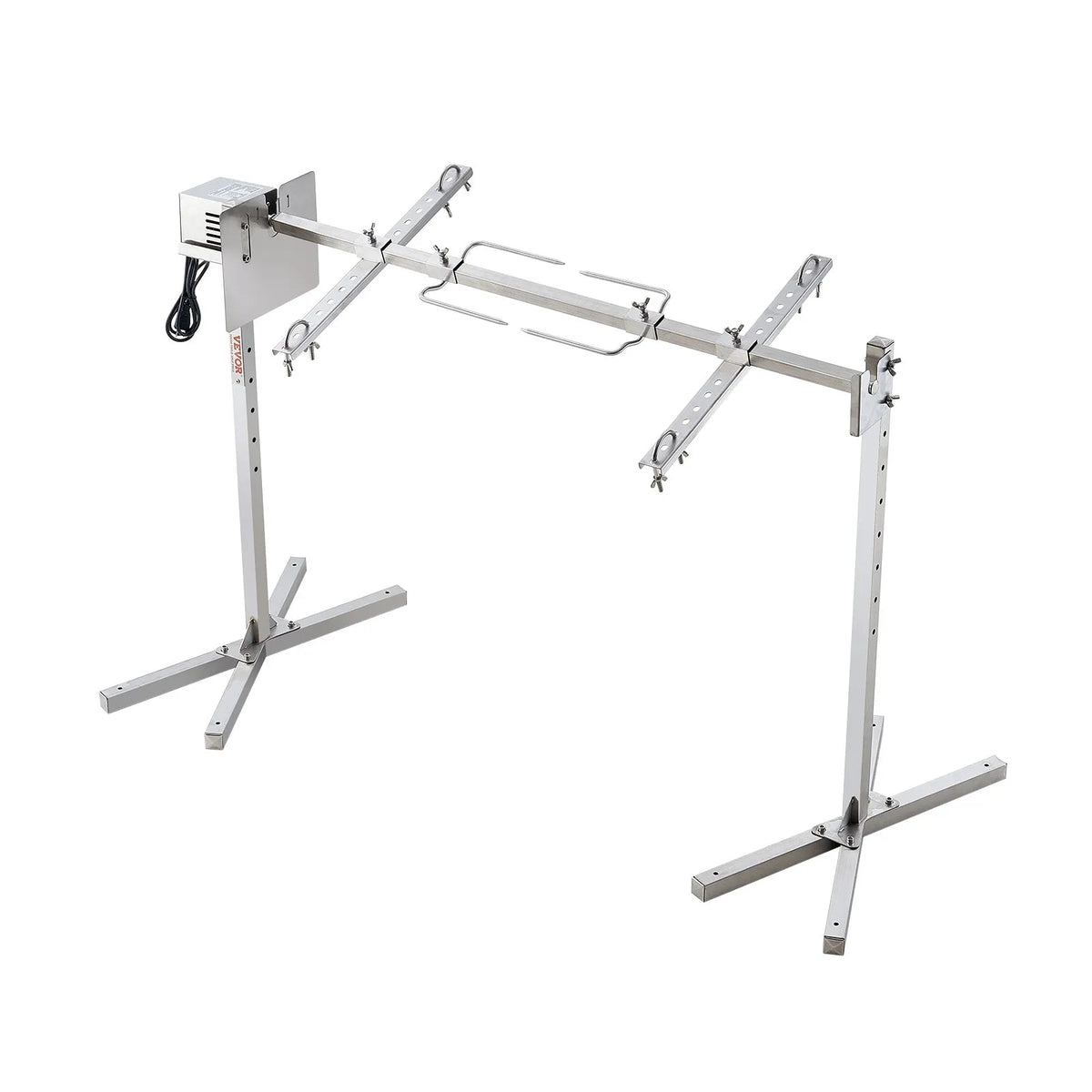 VEVOR 116,8 cm elektrisks BBQ rotējošais grila komplekts, nerūsējošā tērauda grils, cūkai vai jēram līdz 59,9 kg