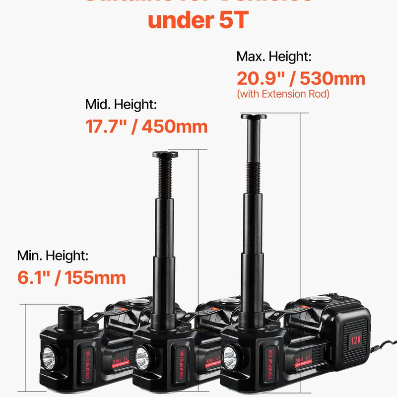 Электрический автомобильный домкрат 5 т в комплекте с электрическим гайковертом