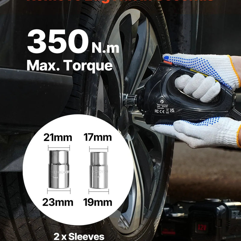 Электрический автомобильный домкрат 5 т в комплекте с электрическим гайковертом