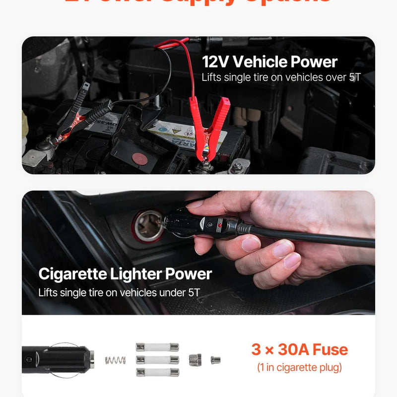 Электрический автомобильный домкрат 5 т в комплекте с электрическим гайковертом