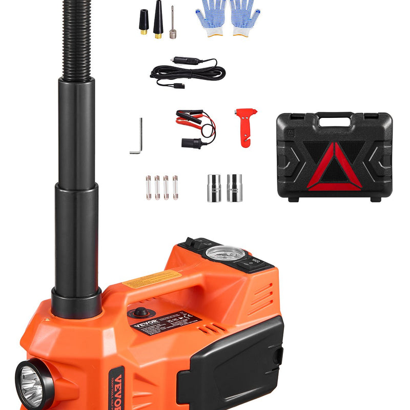 VEVOR Regulējams elektriskais automašīnas domkrats 5 tonnas, komplekts ar āmuru