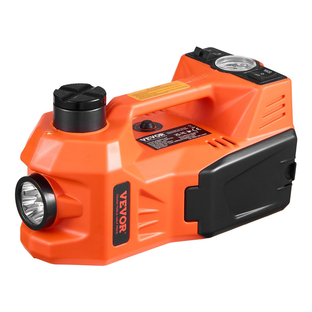 VEVOR Adjustable electric car jack 5 tonnes, set with hammer