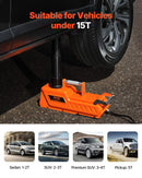 Elektriskais auto domkrats 15 t portatīvs komplekts ar LED apgaismojumu