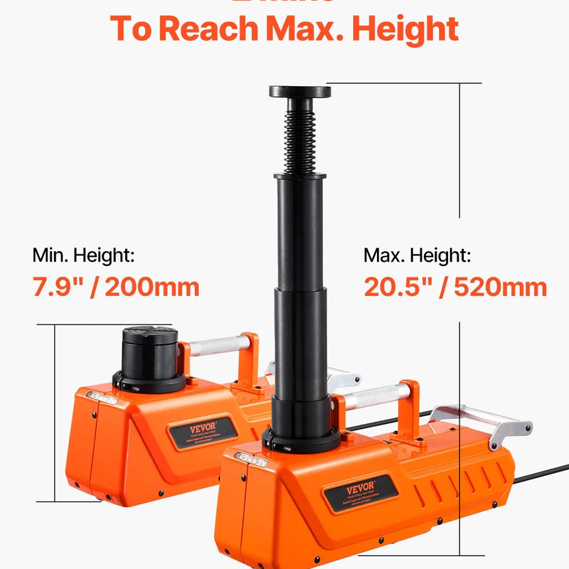 Elektriskais auto domkrats 15 t portatīvs komplekts ar LED apgaismojumu