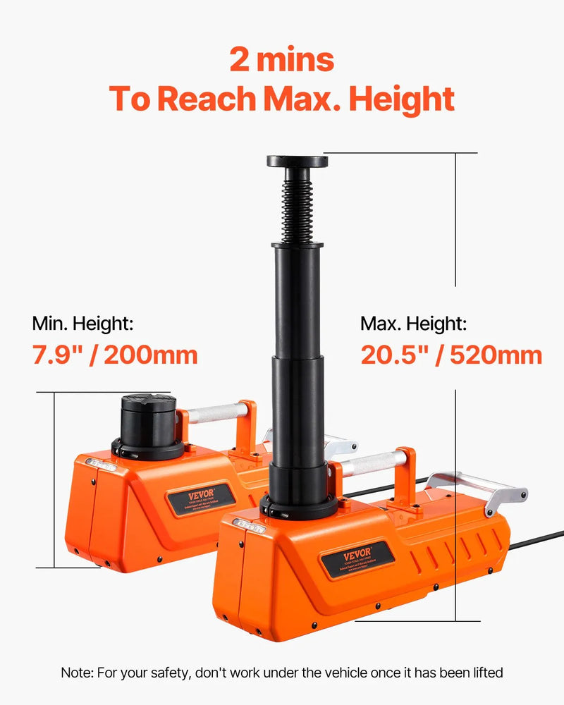 Elektriskais auto domkrats 15 t portatīvs komplekts ar LED apgaismojumu