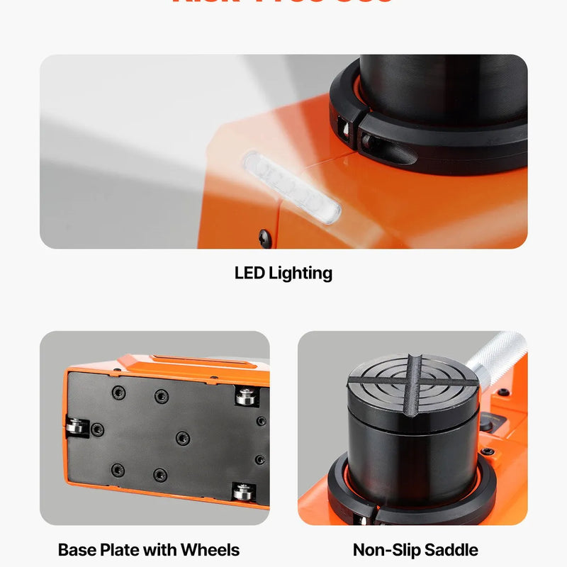 Elektriskais auto domkrats 15 t portatīvs komplekts ar LED apgaismojumu