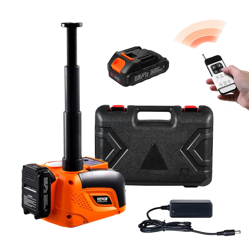VEVOR elektriskais auto domkrats, 5 t, regulējams elektriskais šķērveida domkrats ar LED apgaismojumu un tālvadības pulti, pārnēsājams komplekts vieglajām automašīnām, apvidus auto un kravas transportlīdzekļiem