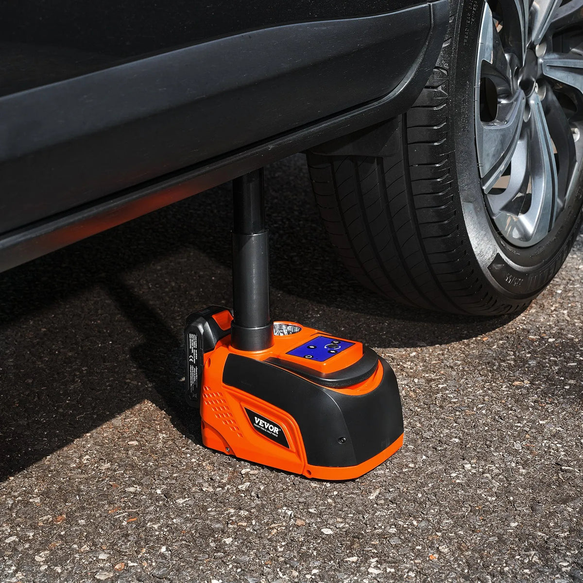 VEVOR elektriskais auto domkrats, 5 t, regulējams elektriskais šķērveida domkrats ar LED apgaismojumu un tālvadības pulti, pārnēsājams komplekts vieglajām automašīnām, apvidus auto un kravas transportlīdzekļiem