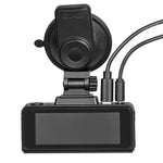 VEVOR auto videoreģistrators ar priekšējo un aizmugurējo kameru 4K + 1080p, 64 GB karte komplektā, dubultkanālu kamera ar GPS, G-sensoru, 129°/125° skata leņķi, 80,8 mm skārienekrānu, ciklisko ierakstu un stāvvietas režīmu
