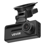 VEVOR auto videoreģistrators ar priekšējo un aizmugurējo kameru 4K + 1080p, 64 GB karte komplektā, dubultkanālu kamera ar GPS, G-sensoru, 129°/125° skata leņķi, 80,8 mm skārienekrānu, ciklisko ierakstu un stāvvietas režīmu