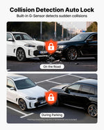VEVOR auto videoreģistrators ar priekšējo un aizmugurējo kameru 4K + 1080p, 64 GB karte komplektā, dubultkanālu kamera ar GPS, G-sensoru, 129°/125° skata leņķi, 80,8 mm skārienekrānu, ciklisko ierakstu un stāvvietas režīmu