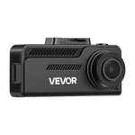 VEVOR auto videoreģistrators ar priekšējo un aizmugurējo kameru 4K + 1080p, 64 GB karte komplektā, dubultkanālu kamera ar GPS, G-sensoru, 129°/125° skata leņķi, 80,8 mm skārienekrānu, ciklisko ierakstu un stāvvietas režīmu