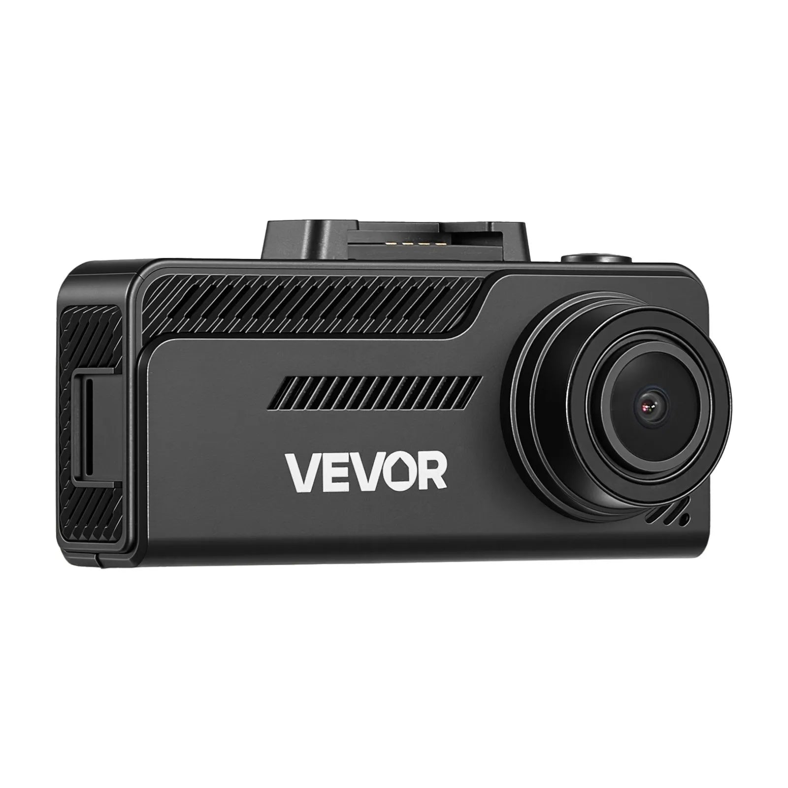 VEVOR auto videoreģistrators ar priekšējo un aizmugurējo kameru 4K + 1080p, 64 GB karte komplektā, dubultkanālu kamera ar GPS, G-sensoru, 129°/125° skata leņķi, 80,8 mm skārienekrānu, ciklisko ierakstu un stāvvietas režīmu