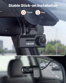 VEVOR auto videoreģistrators priekšējai un aizmugurējai kamerai 4K + 1080p, 32 GB karte komplektā, dubultkanālu kamera ar GPS, G-sensoru, 129°/125° skata leņķi, 80,8 mm ekrānu, ciklisko ierakstu un stāvvietas režīmu