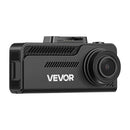 VEVOR auto videoreģistrators priekšējai un aizmugurējai kamerai 4K + 1080p, 32 GB karte komplektā, dubultkanālu kamera ar GPS, G-sensoru, 129°/125° skata leņķi, 80,8 mm ekrānu, ciklisko ierakstu un stāvvietas režīmu